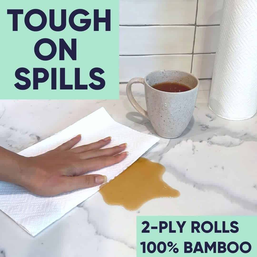 Cloud Paper Save Trees Co.Bamboo Paper Towels 12pk - 1800 Sheets Unbleached Paper Towels Rolls Ultra Absorbent