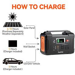 FF FLASHFISH 200W Portable Power Station, FlashFish 40800mAh Solar Generator With 110V AC Outlet/2 DC Ports/3 USB Ports
