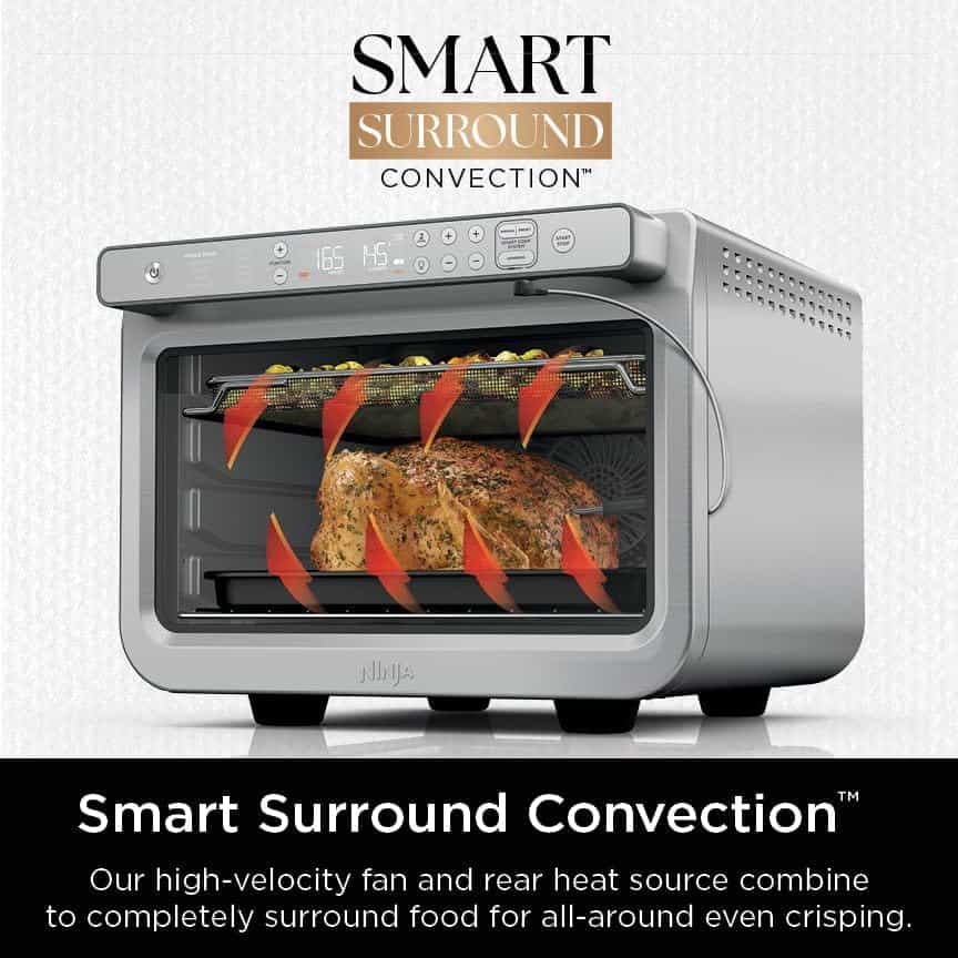 Ninja Prestige Smart XL with Pro Cook System 10-in-1 Air Fry Digital Countertop Convection Toaster Oven, 1800 Watts, Stainless Steel, DT551