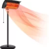 Afoxsos 5515-BTU 120-Volt Black Steel Electric Patio Heater