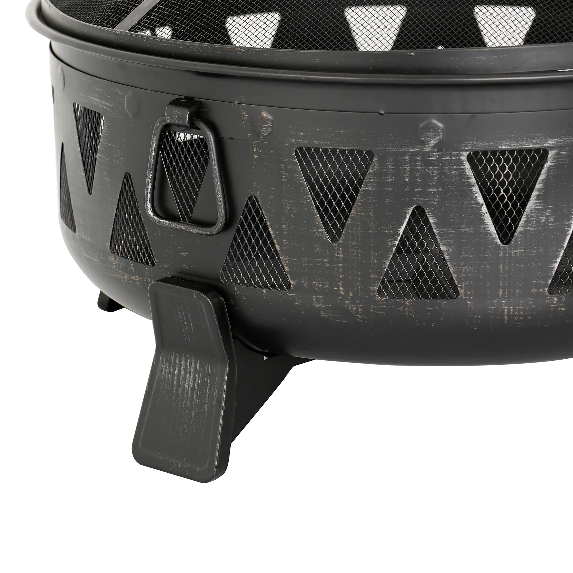Style Selections 29.92-in W Black Steel Wood-Burning Fire Pit