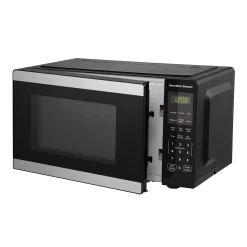 Hamilton Beach 0.9 Cu ft Countertop Microwave Oven, 900 Watts, Stainless Steel, New