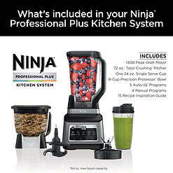Ninja BN800 Professional Plus Kitchen System with Auto-iQ and 72 oz.* Total Crushing Blender Pitcher