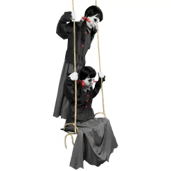 Haunted Living 6-ft Laughing Swinging Ghoulish Twins Animatronic