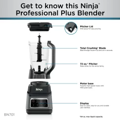 Ninja - Professional Plus Blender with Auto-iQ - Gray