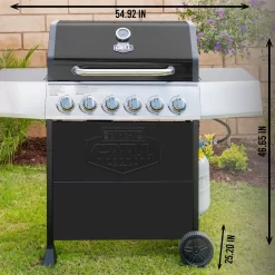 Alternative view of Expert Grill 6 Burner Propane Gas Grill in Black