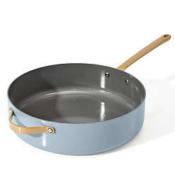Beautiful 5.5 Quart Ceramic Non-Stick Sauté Pan, Cornflower Blue by Drew Barrymore