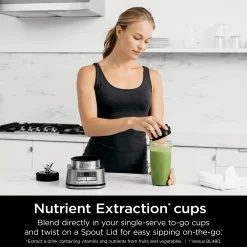 Ninja - Foodi Smoothie Bowl Maker and Nutrient Extractor 1200WP smartTORQUE 4 Auto-iQ Presets - Silver