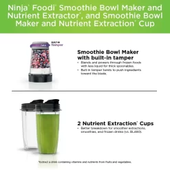 Ninja - Foodi Smoothie Bowl Maker and Nutrient Extractor 1200WP smartTORQUE 4 Auto-iQ Presets - Silver