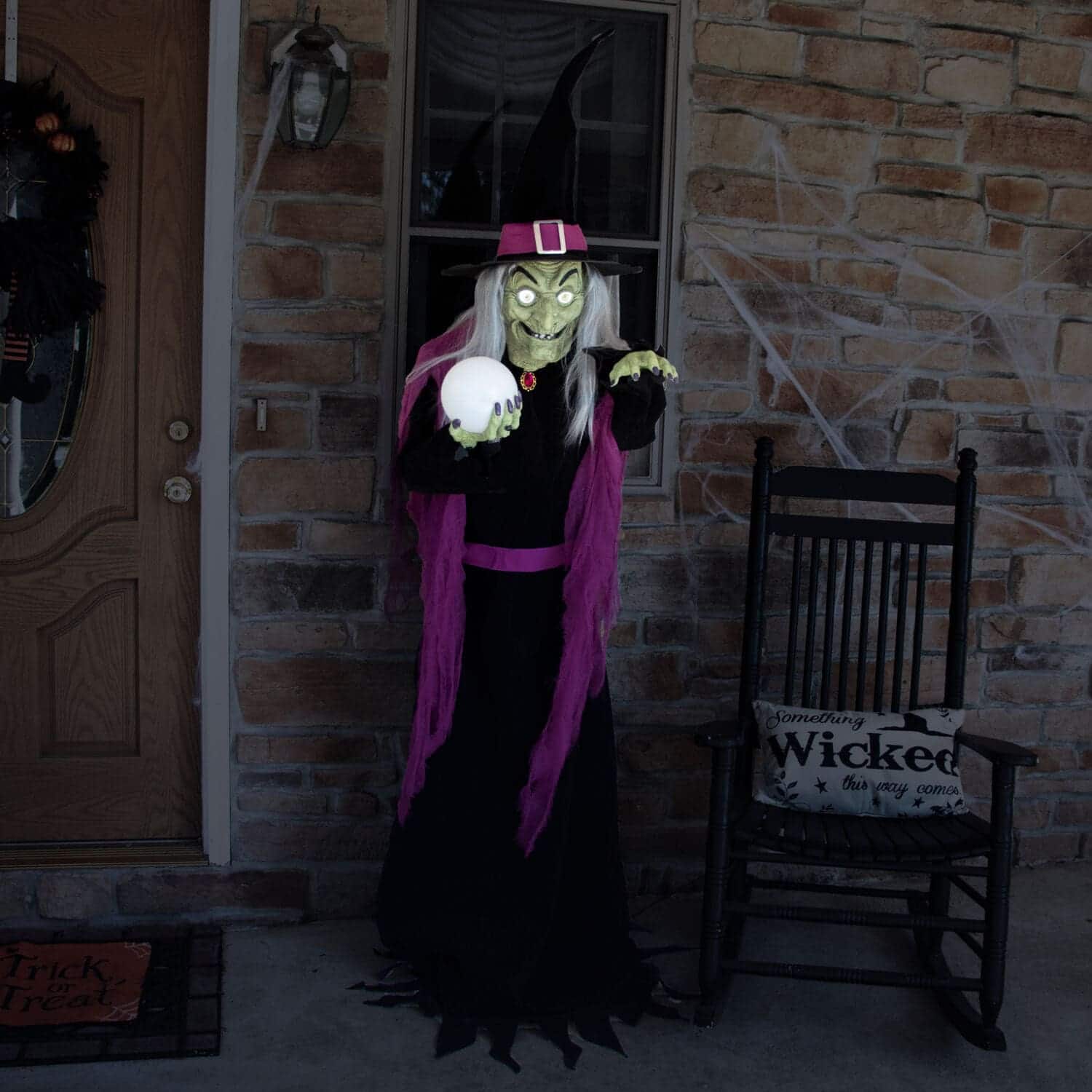 Haunted Hill Farm 6-ft Freestanding Motion Activated Talking Witch Animatronic