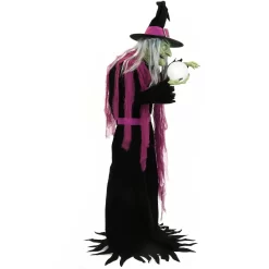 Haunted Hill Farm 6-ft Freestanding Motion Activated Talking Witch Animatronic