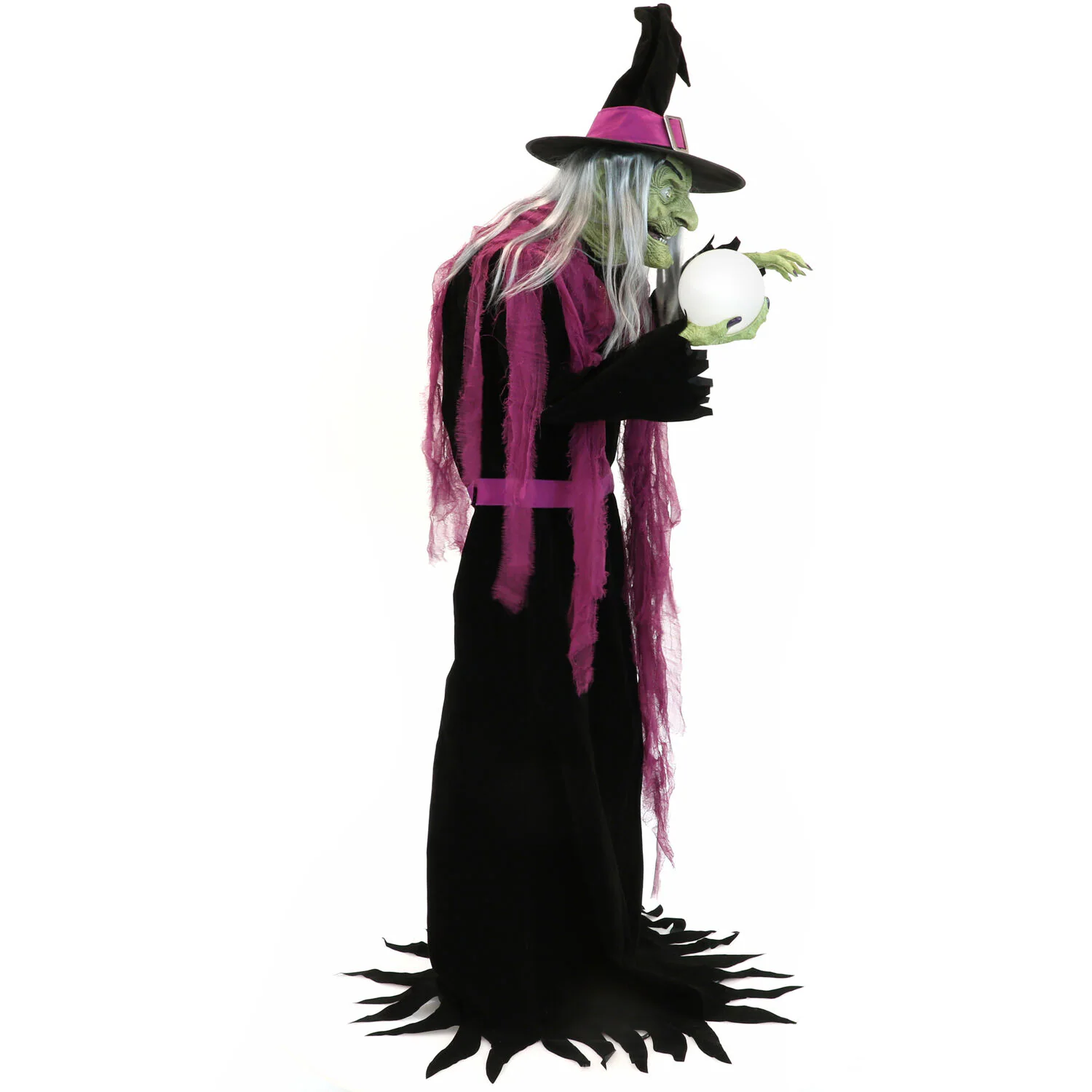Haunted Hill Farm 6-ft Freestanding Motion Activated Talking Witch Animatronic