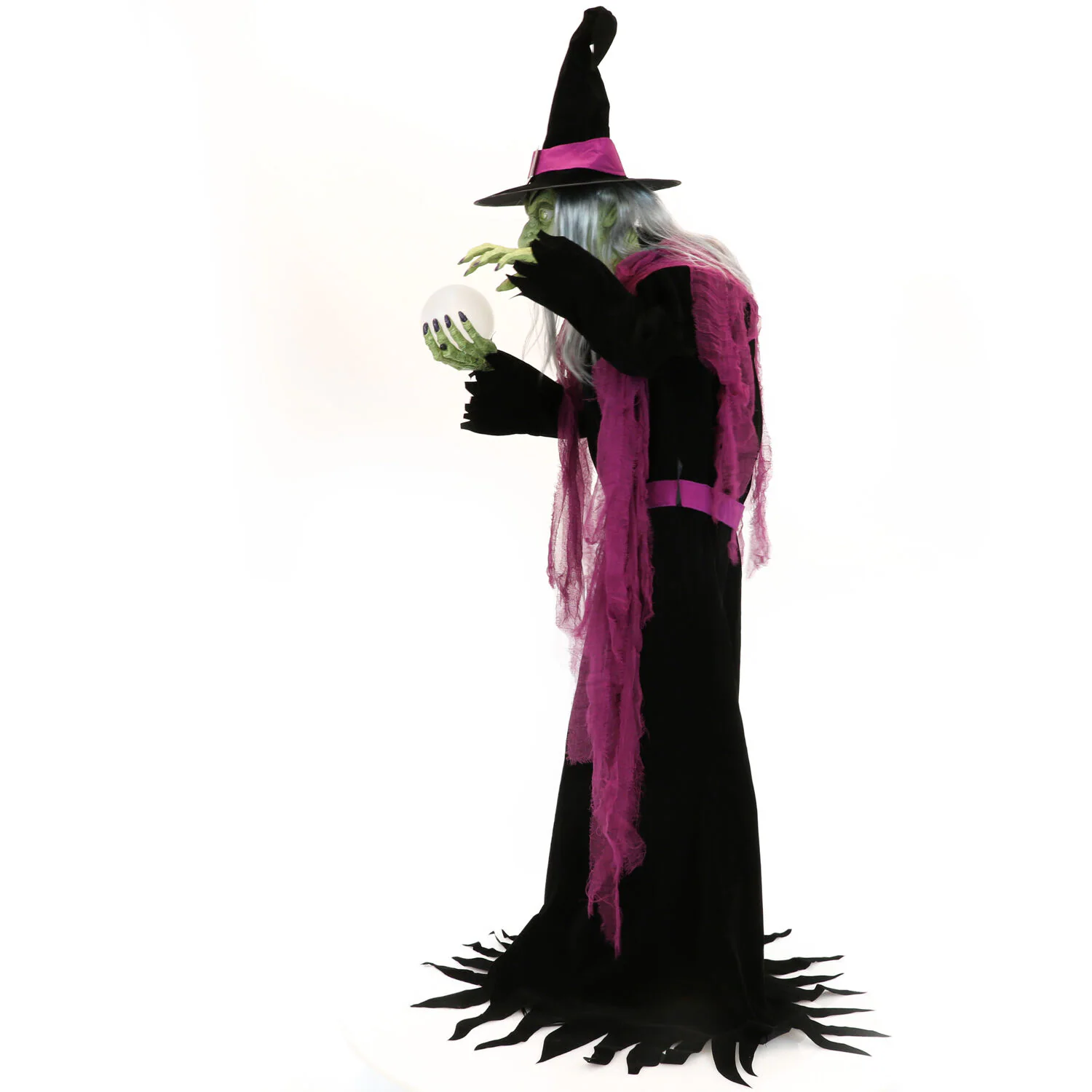 Haunted Hill Farm 6-ft Freestanding Motion Activated Talking Witch Animatronic