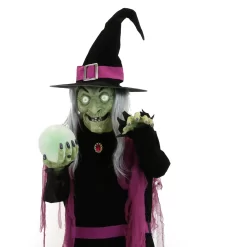 Haunted Hill Farm 6-ft Freestanding Motion Activated Talking Witch Animatronic