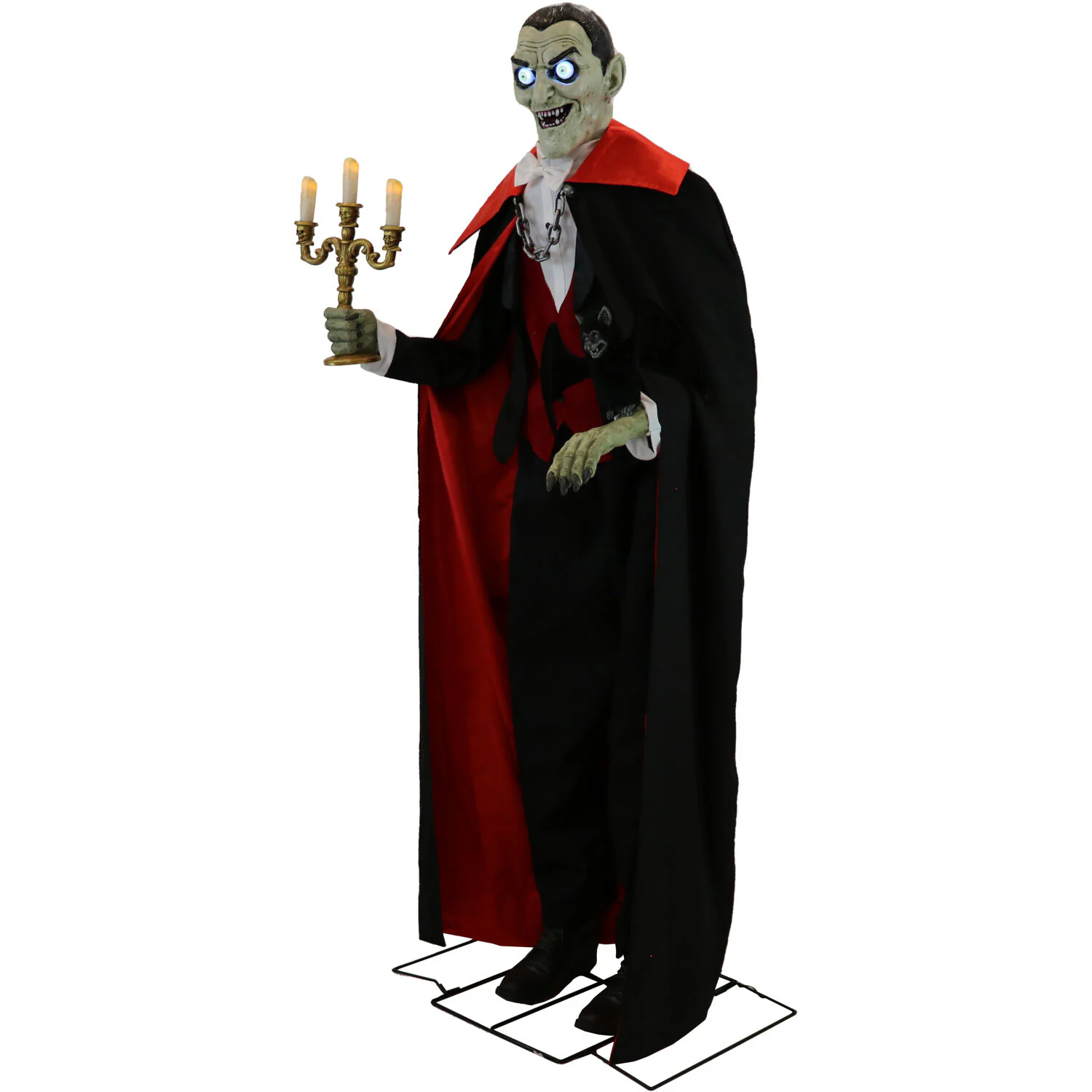 Haunted Hill Farm 5.5-ft Freestanding Motion Activated Talking Lighted Vampire Animatronic