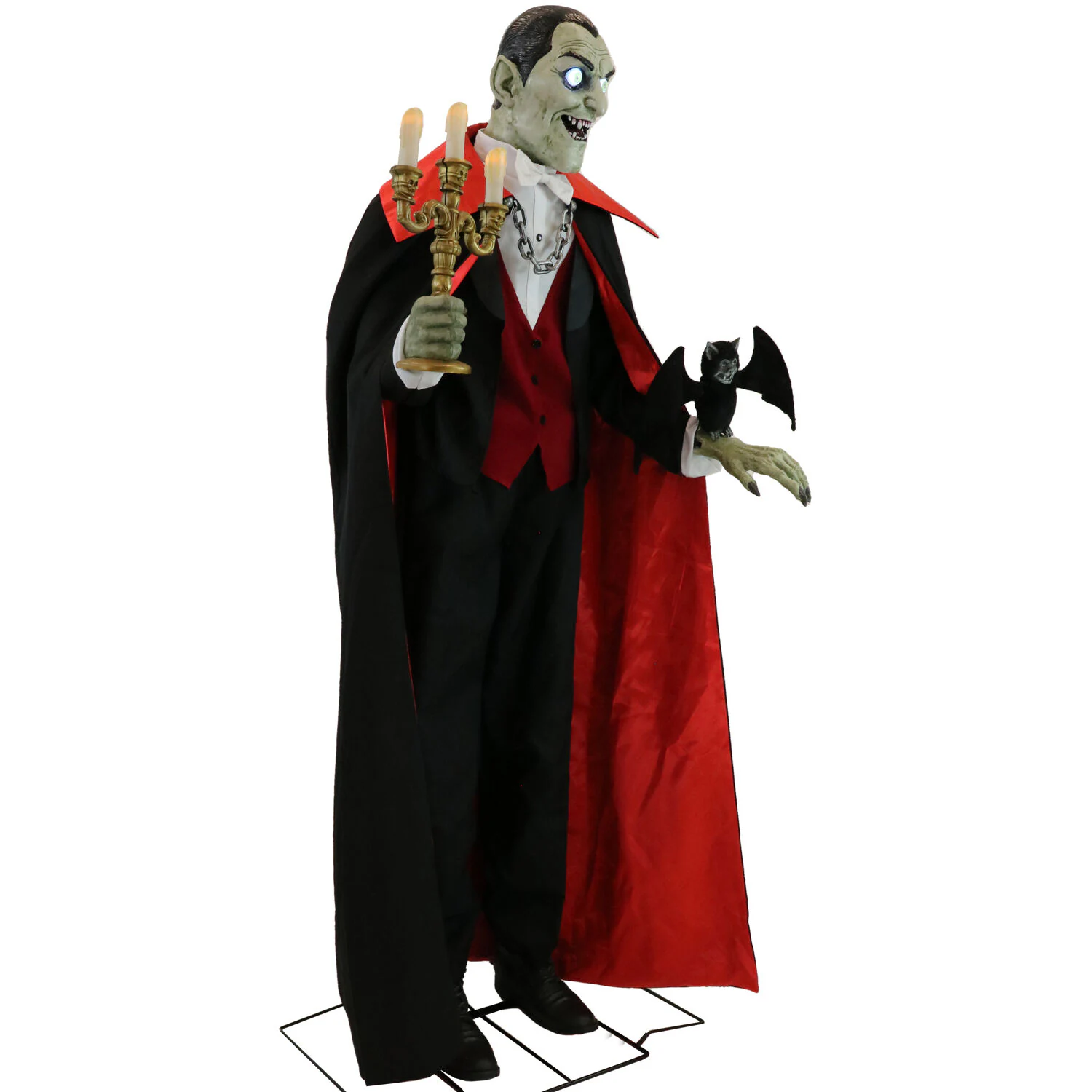 Haunted Hill Farm 5.5-ft Freestanding Motion Activated Talking Lighted Vampire Animatronic
