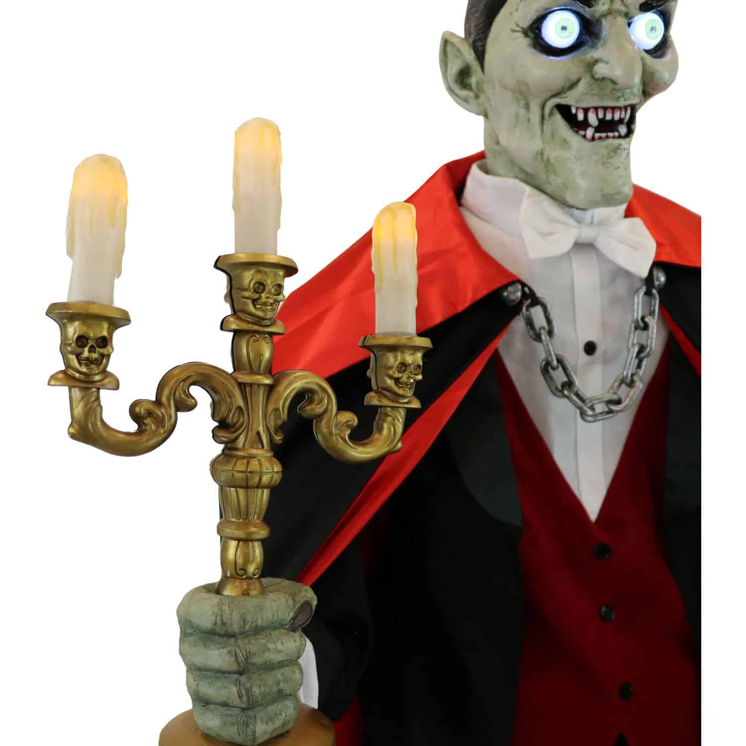 Haunted Hill Farm 5.5-ft Freestanding Motion Activated Talking Lighted Vampire Animatronic