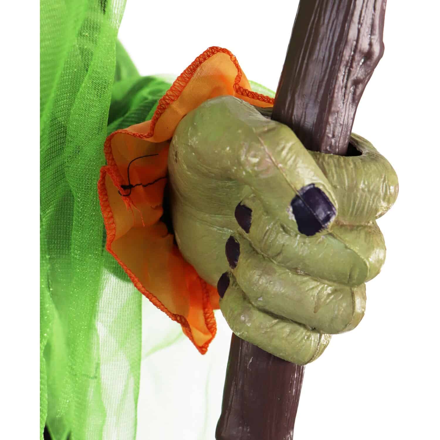 Haunted Hill Farm 6-ft Freestanding Motion Activated Talking Lighted Witch Animatronic