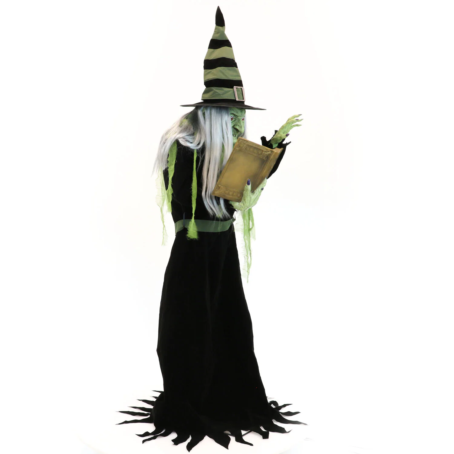 Haunted Hill Farm 6-ft Freestanding Motion Activated Talking Lighted Witch Animatronic