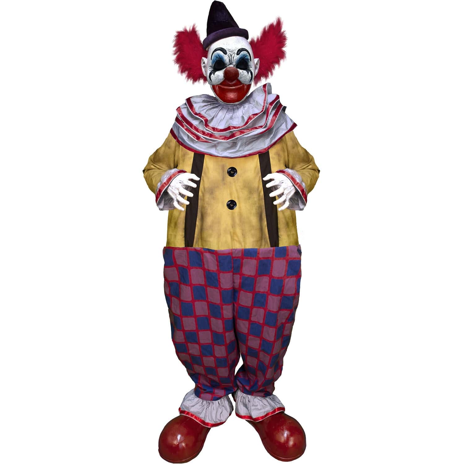 Haunted Hill Farm 6.5-ft Freestanding Motion Activated Talking Lighted Clown Animatronic