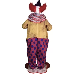 Haunted Hill Farm 6.5-ft Freestanding Motion Activated Talking Lighted Clown Animatronic