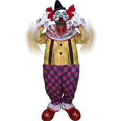 Haunted Hill Farm 6.5-ft Freestanding Motion Activated Talking Lighted Clown Animatronic