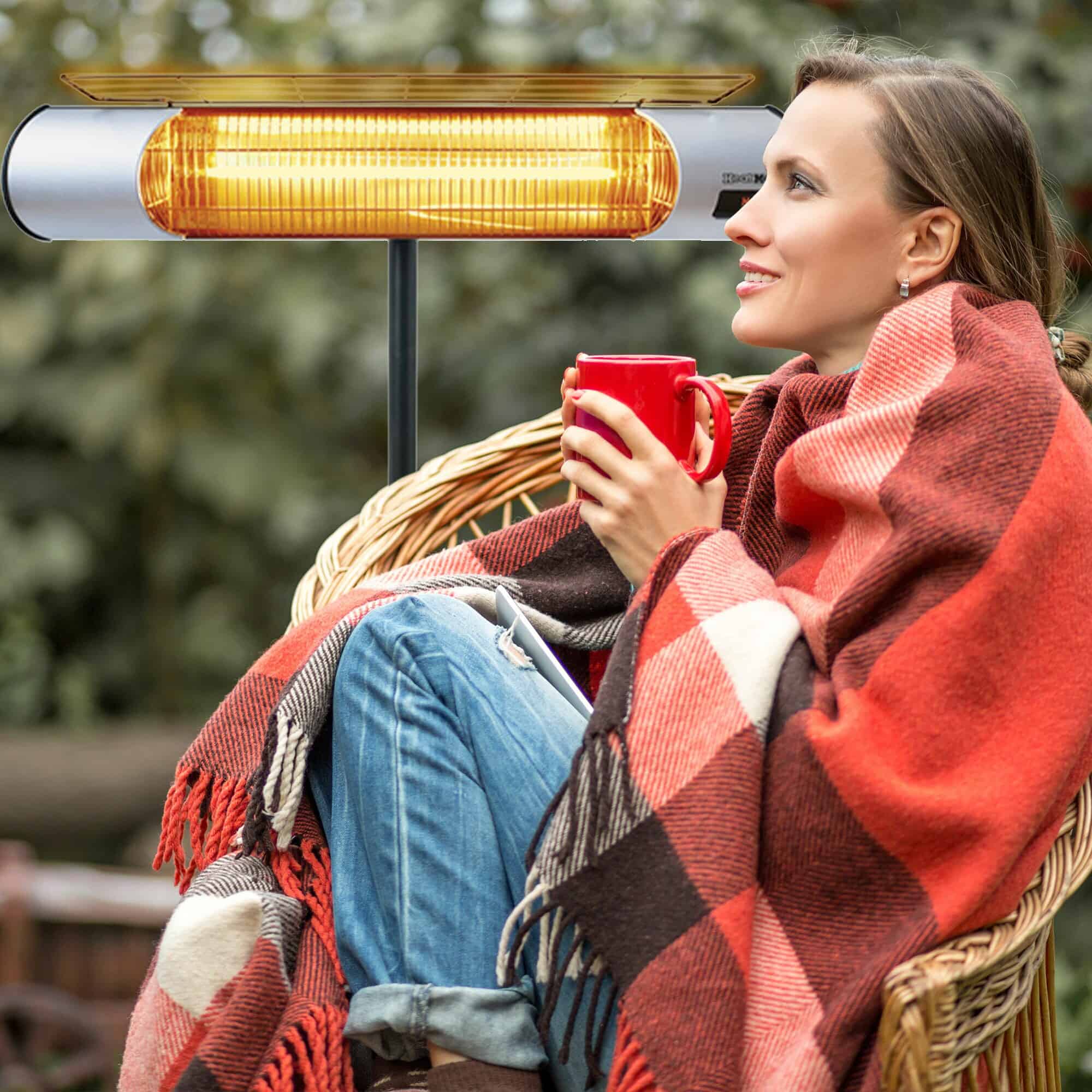 Sengoku 10000-BTU 120-Volt Black Steel Electric Patio Heater