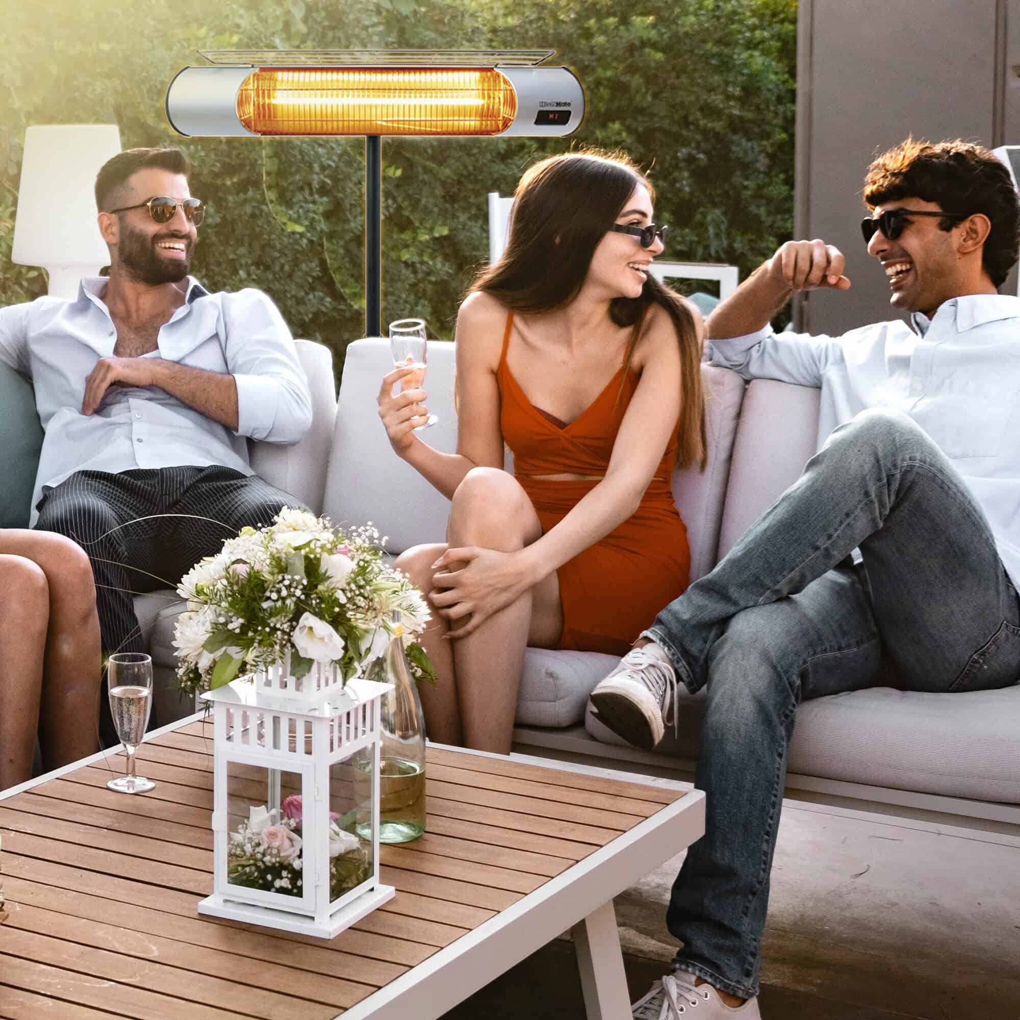 Sengoku 10000-BTU 120-Volt Black Steel Electric Patio Heater