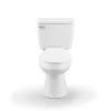 Project Source Pro White Elongated Chair Height 2-piece Toilet 12-in Rough-In WaterSense 1.28-GPF