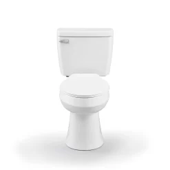 Project Source Pro White Elongated Chair Height 2-piece Toilet 12-in Rough-In WaterSense 1.28-GPF