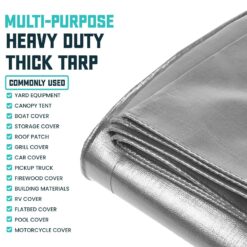 Core Tarps 30-ft x 30-ft Silver Waterproof Standard Polyethylene 10-mil Tarp