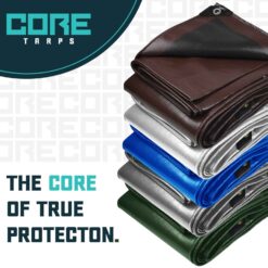 Core Tarps 20-ft x 20-ft Brown Waterproof Commercial Polyethylene 20-mil Tarp