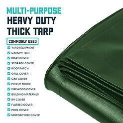 Core Tarps 16-ft x 20-ft Green Waterproof Commercial Polyethylene 20-mil Tarp