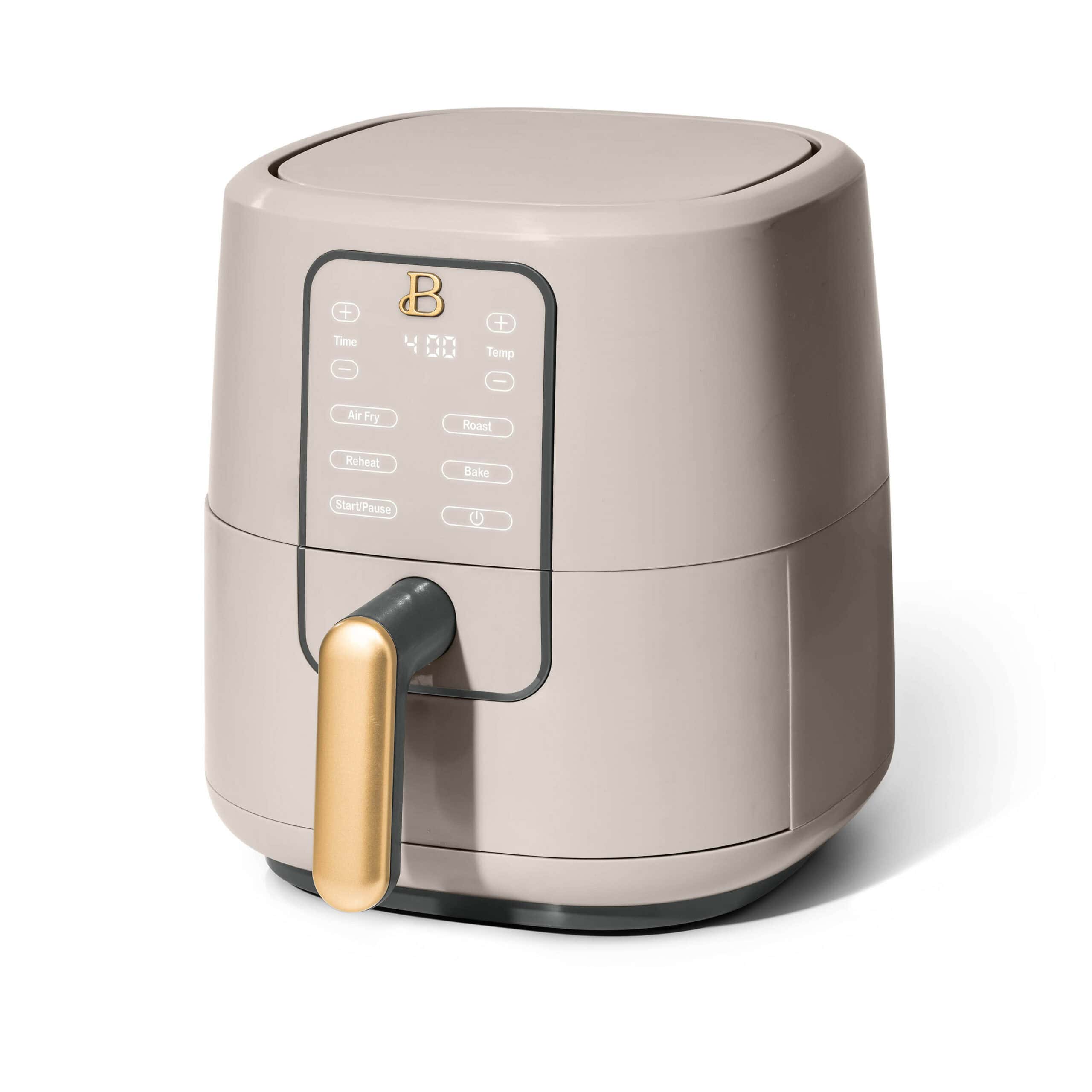 Beautiful 3 Qt Air Fryer with TurboCrisp Technology, Porcini Taupe by Drew Barrymore