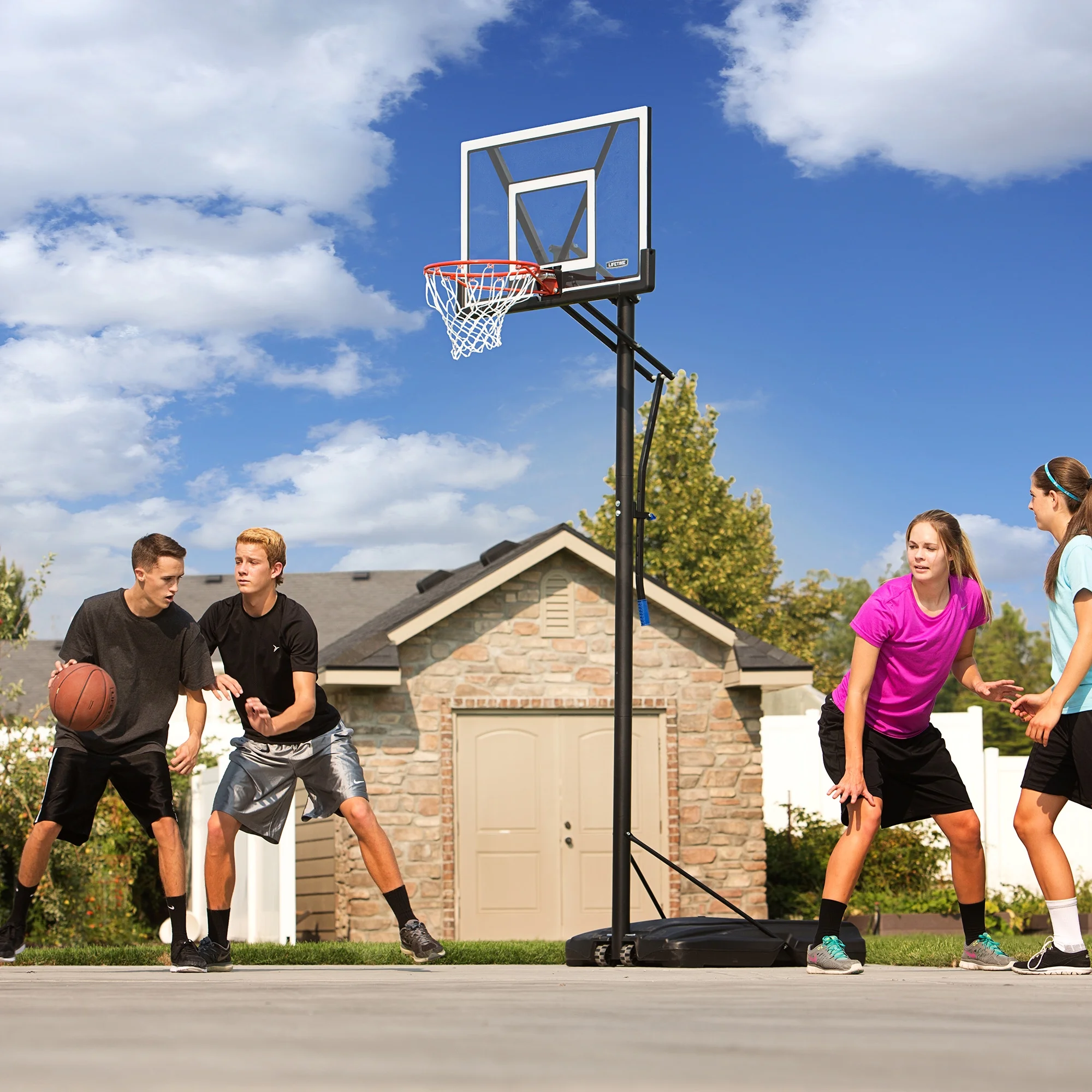 Lifetime New Adjustable Portable Basketball Hoop, 48 inch Polycarbonate (90585) - Image 8