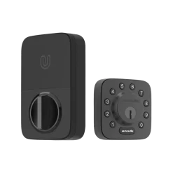 Ultraloq Modern Black Single Cylinder Deadbolt with Anti-Peep Code Pad - Grade 1 Security