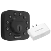 Ultraloq Modern Black Single Cylinder Deadbolt with WiFi Bridge Adapter - Grade 1 Security, Adjustable Backset, Traditional Re-Key Technology