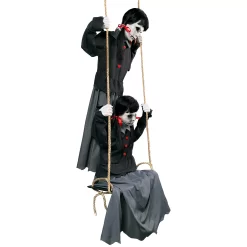 Haunted Living 6-ft Laughing Swinging Ghoulish Twins Animatronic