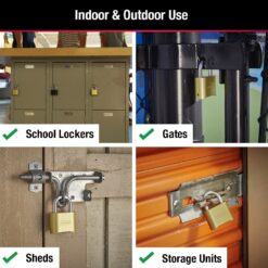 Master Lock Pro Pack Heavy Duty Outdoor Combination Padlock, 2-in Wide x 1-in Shackle (6-Pack)