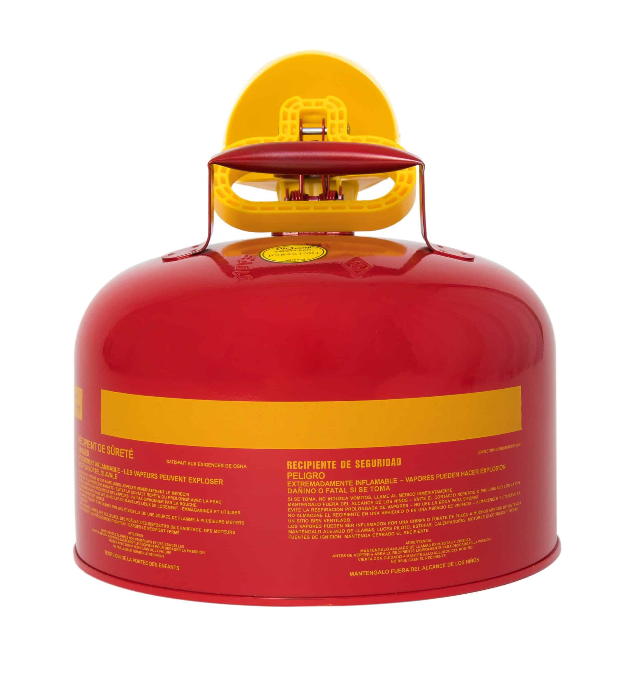 Eagle Red 2.5-Gallon Metal Gas Can with Self-Venting Spout, UL Safety Listed, Non-Sparking Flame Arrestor