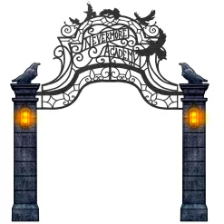 Wednesday 10-ft Talking LED Nevermore Academy Arch Yard Decoration