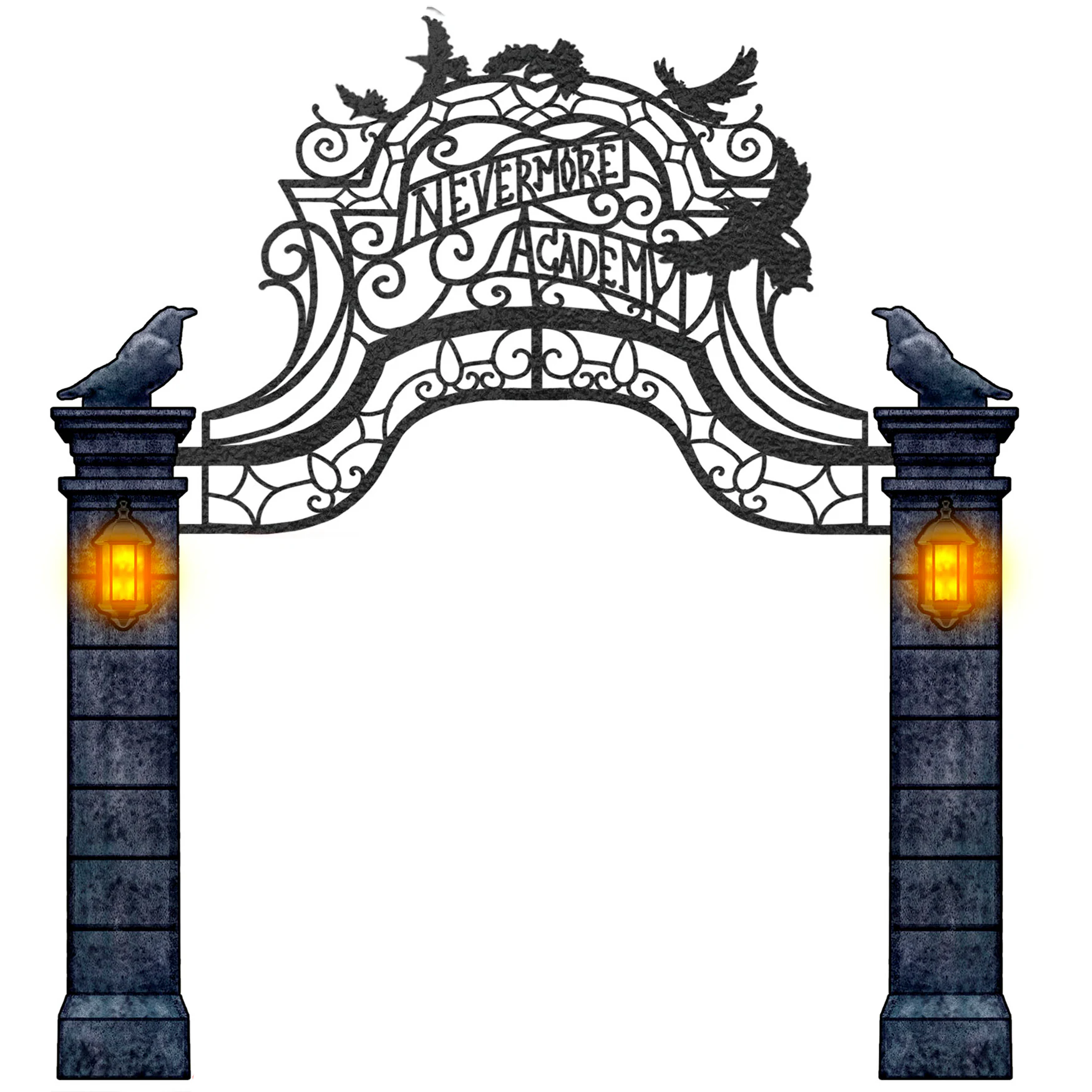 Wednesday 10-ft Talking LED Nevermore Academy Arch Yard Decoration