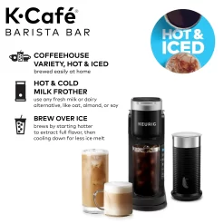 Keurig - K-Café Barista Bar Single Serve Coffee Maker and Frother - Black