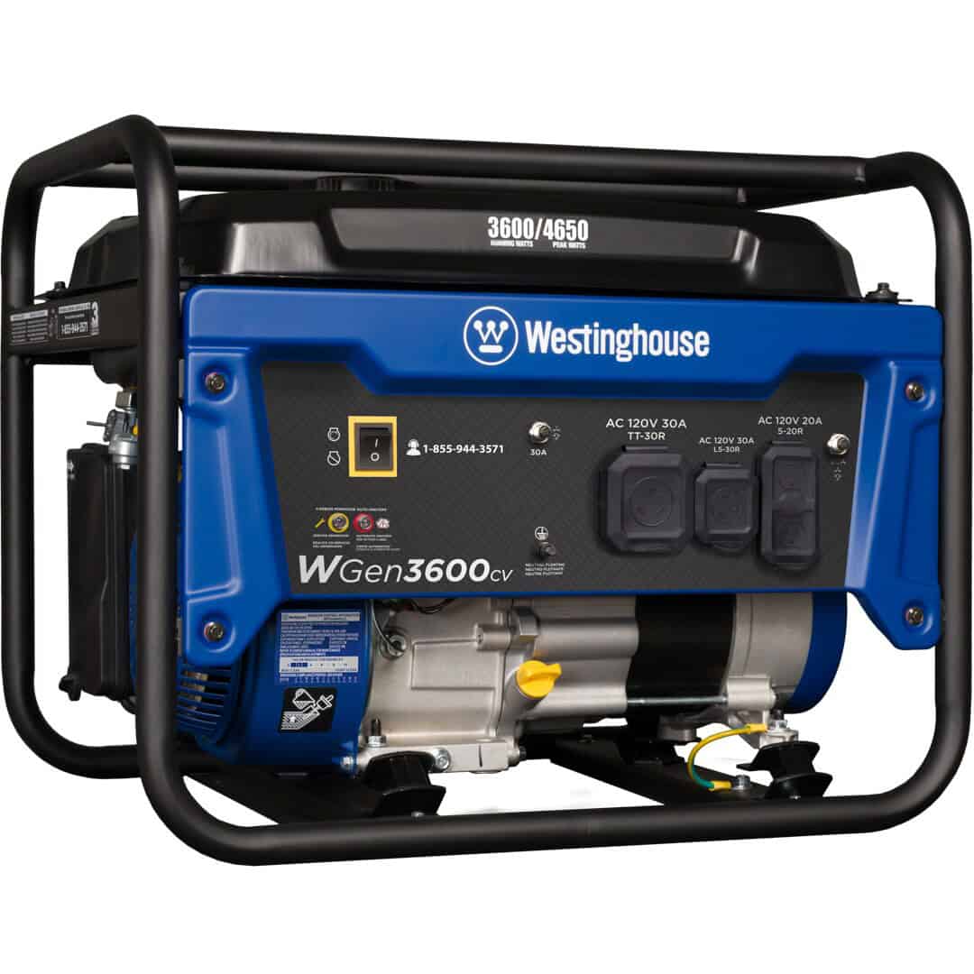 Westinghouse WGen3600cv Recoil Start 3600-Watt Single Fuel (Gasoline) Portable Generator - Image 7