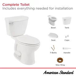 American Standard Champion White Elongated Chair Height 2-piece Soft Close Toilet 12-in Rough-In 1.6-GPF