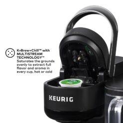 Keurig K-Brew+Chill Iced or Hot Single-Serve K-Cup Coffee Maker with MultiStream and QuickChill Technology, 70oz. Removable Reservoir