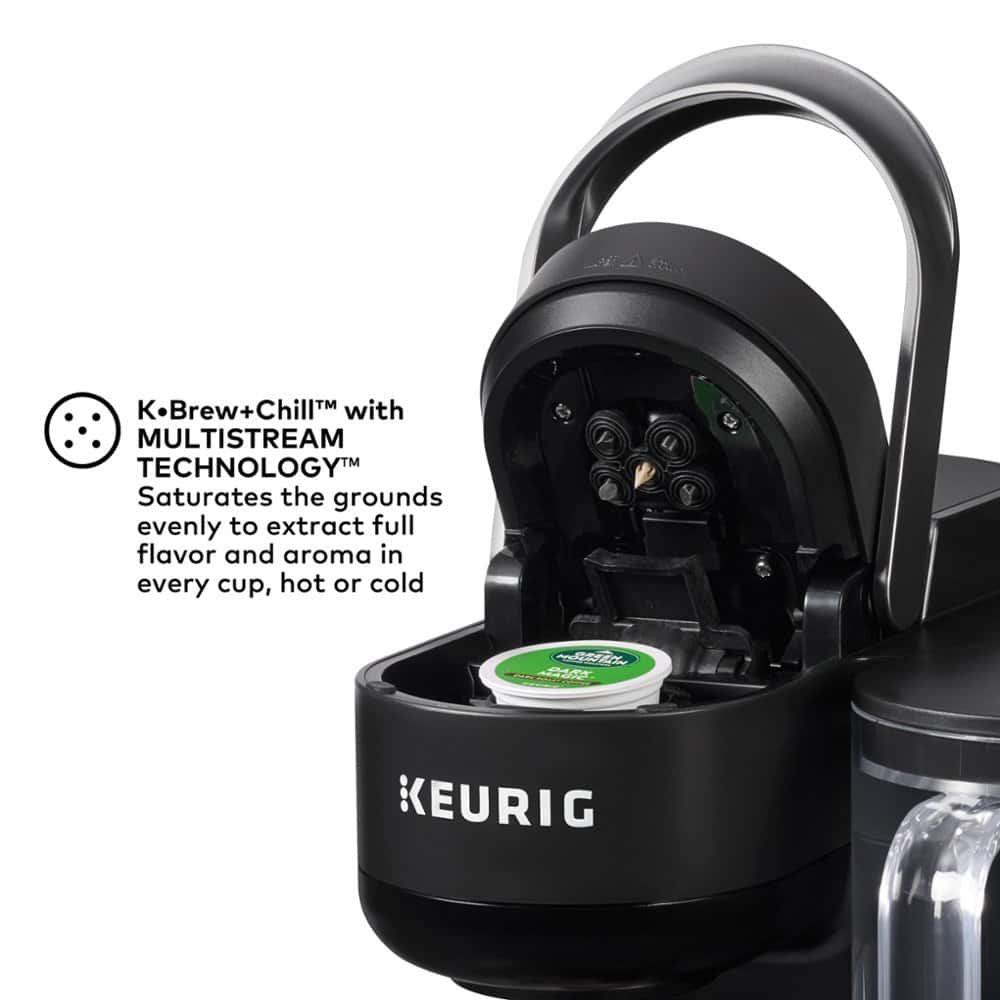 Keurig K-Brew+Chill Iced or Hot Single-Serve K-Cup Coffee Maker with MultiStream and QuickChill Technology, 70oz. Removable Reservoir
