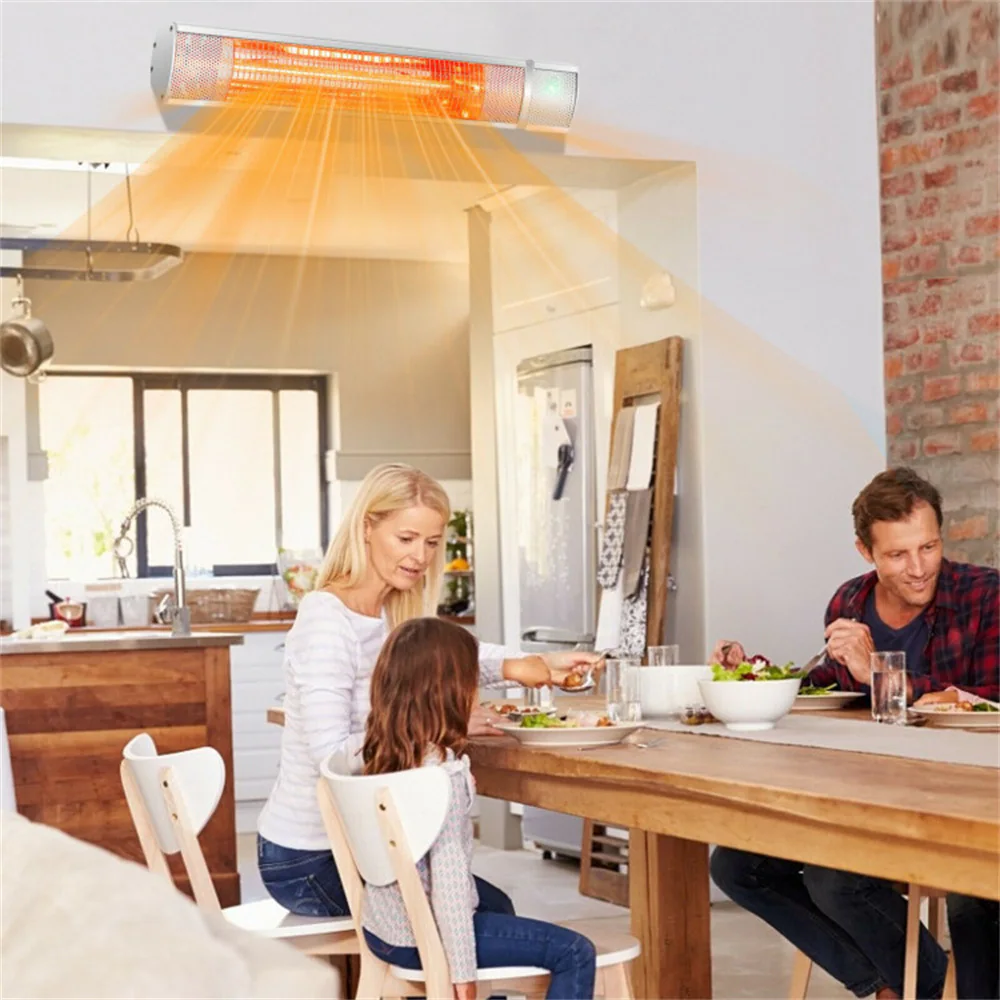 BABOOM 5000-BTU 120-Volt Sliver Aluminum Electric Patio Heater