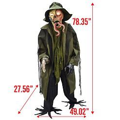 Haunted Living 6.5-ft Haunted Harbor Talking LED Zombie Fisherman Animatronic