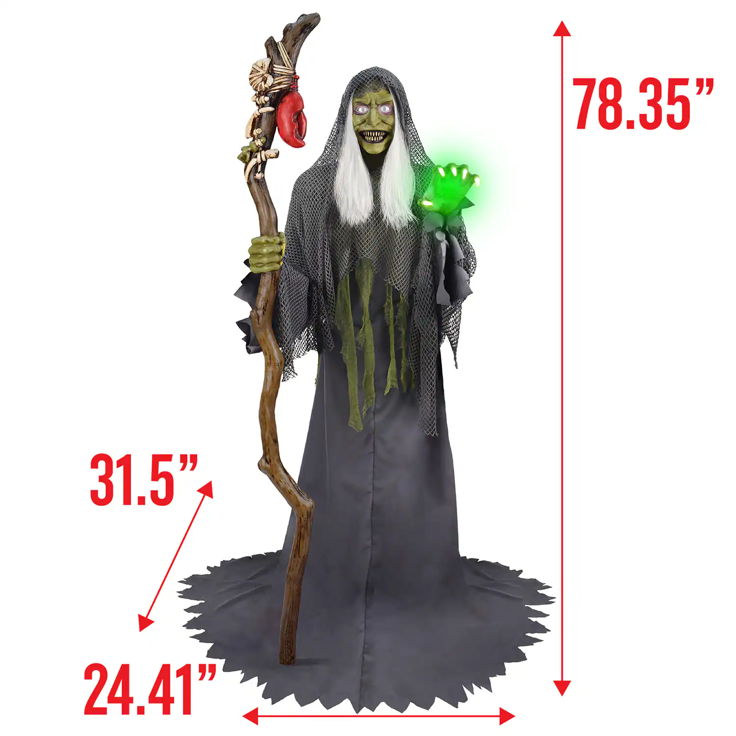 Haunted Living 6.5-ft Haunted Harbor Talking LED Servo Sea Witch Animatronic